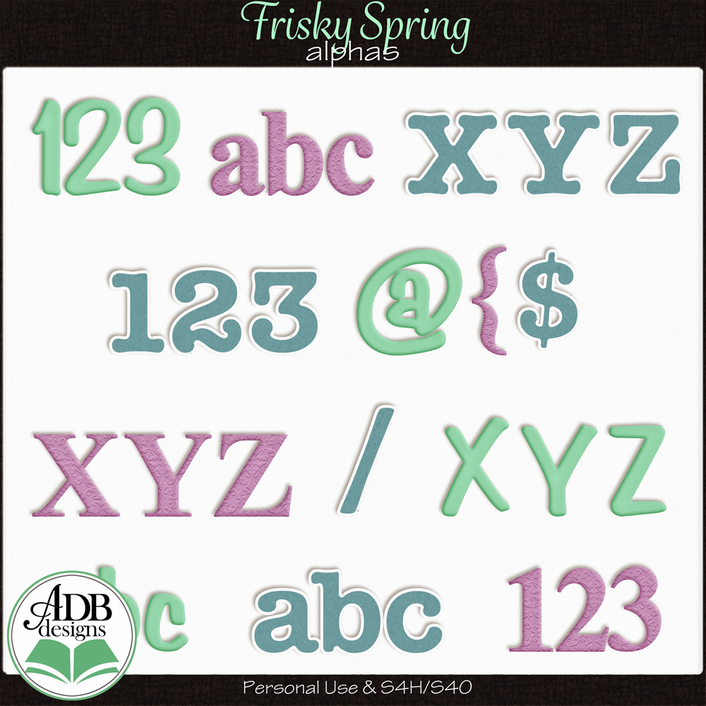 Frisky Spring Alphas by ADB Designs