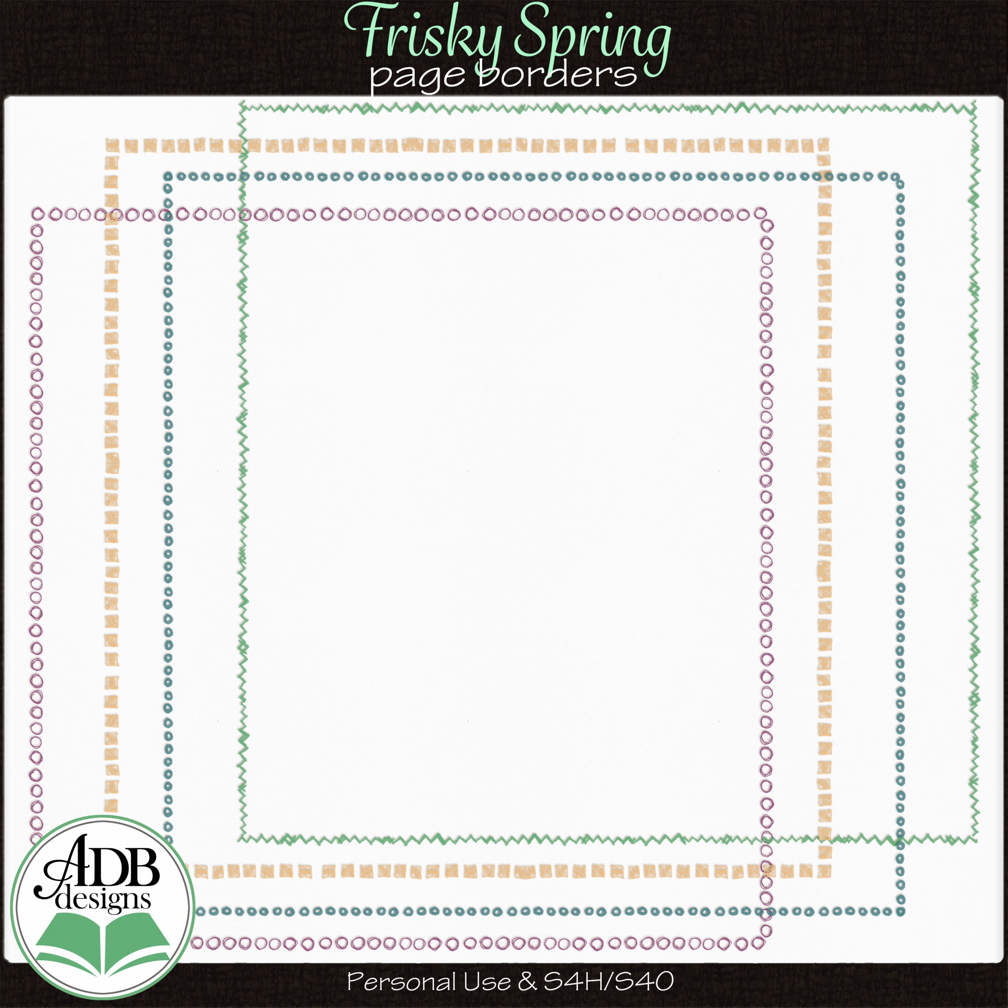 Frisky Spring Page Borders by ADB Designs