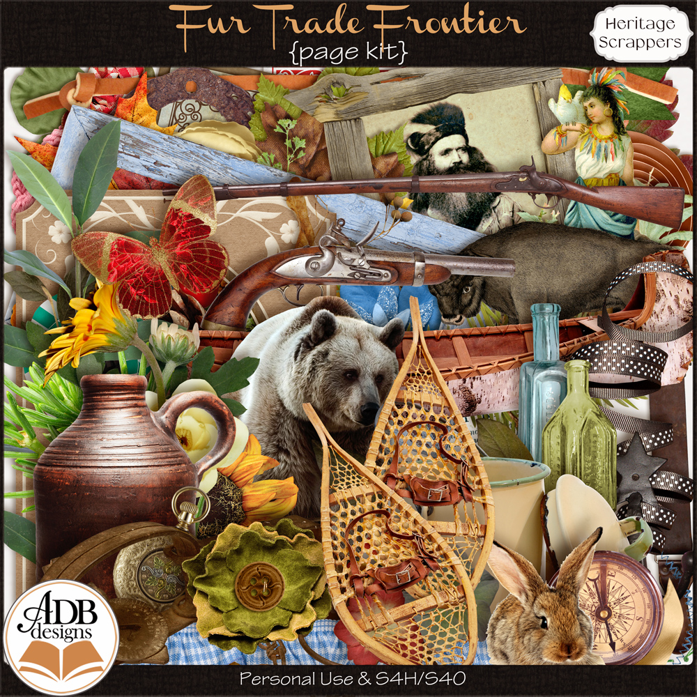 Fur Trade Frontier Page Kit by ADB Designs