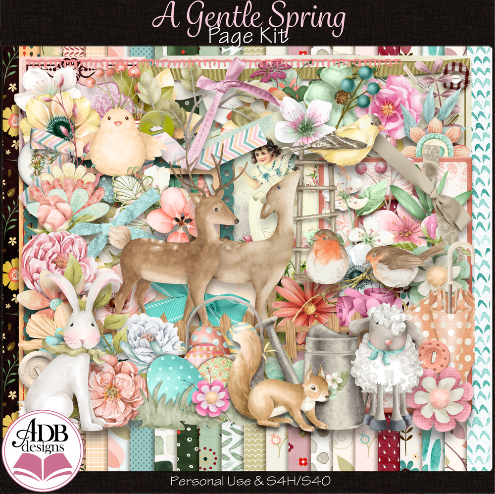 A Gentle Spring Page Kit by ADB Designs