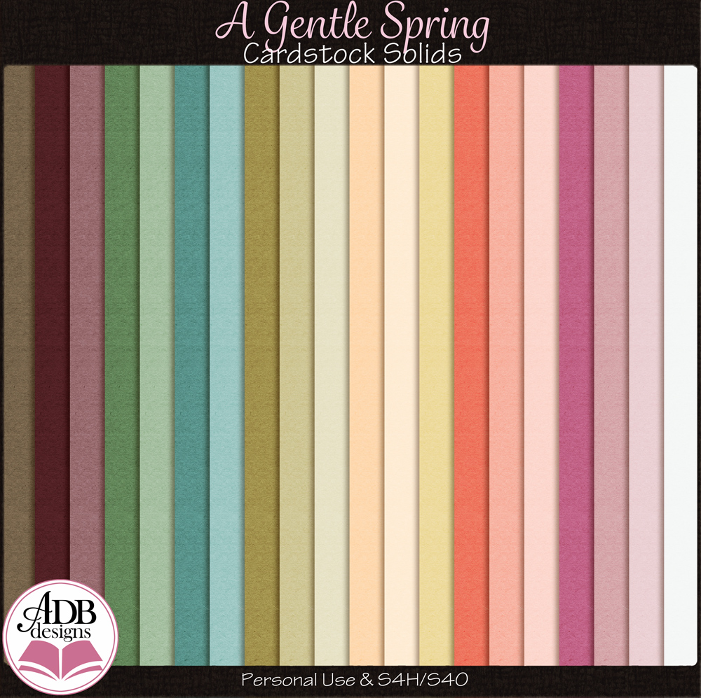 A Gentle Spring Cardstock Papers by ADB Designs