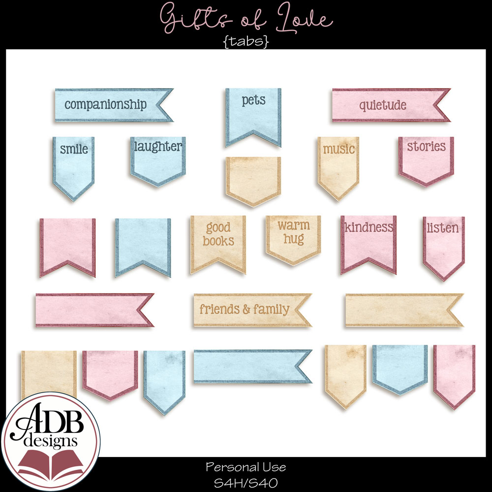 Gifts of Love Tabs by ADB Designs