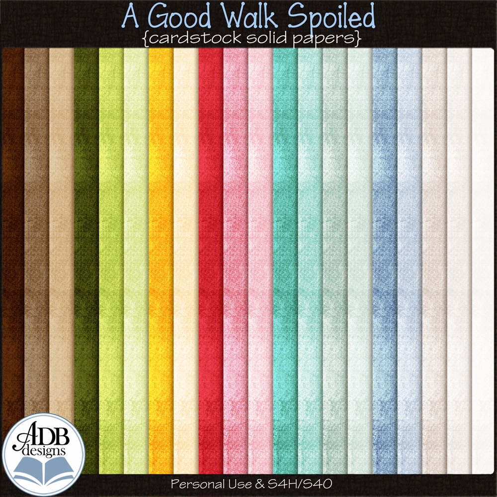 A Good Walk Spoiled Solid Papers by ADB Designs