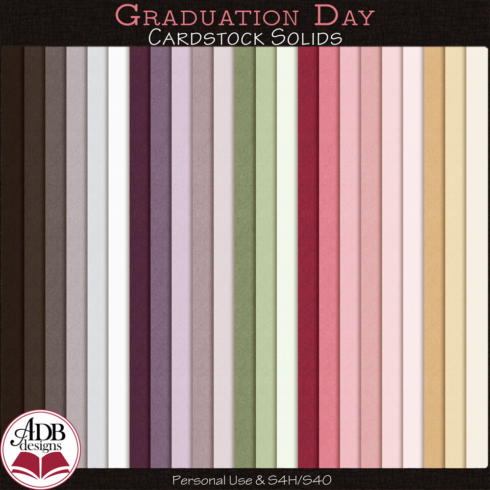 Graduation Day Cardstock Solids by ADB Designs