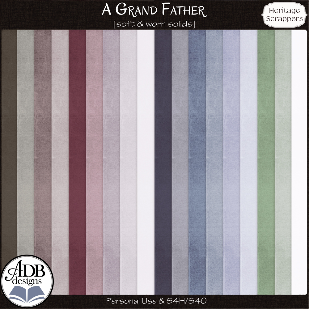 A Grand Father Cardstock Solid Papers by ADB Designs