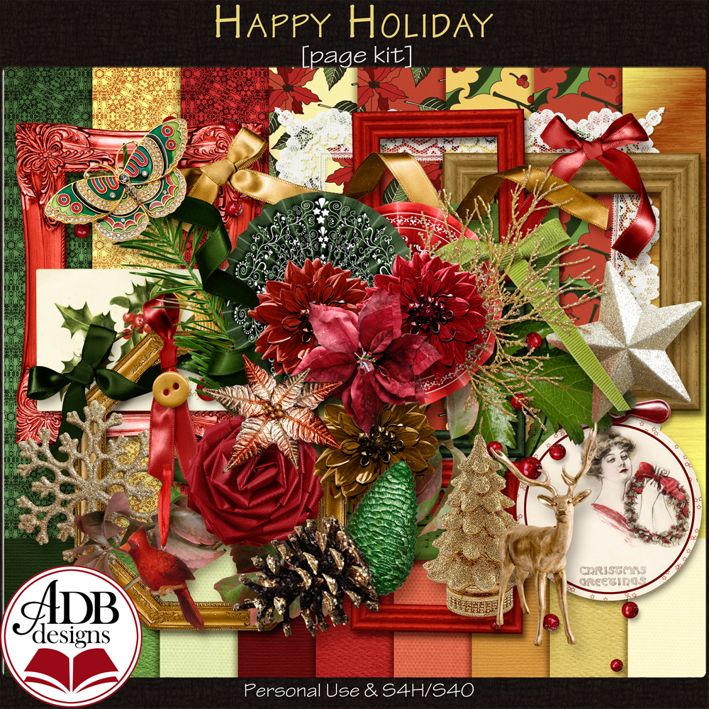 Happy Holiday Page Kit PLUS by ADB Designs