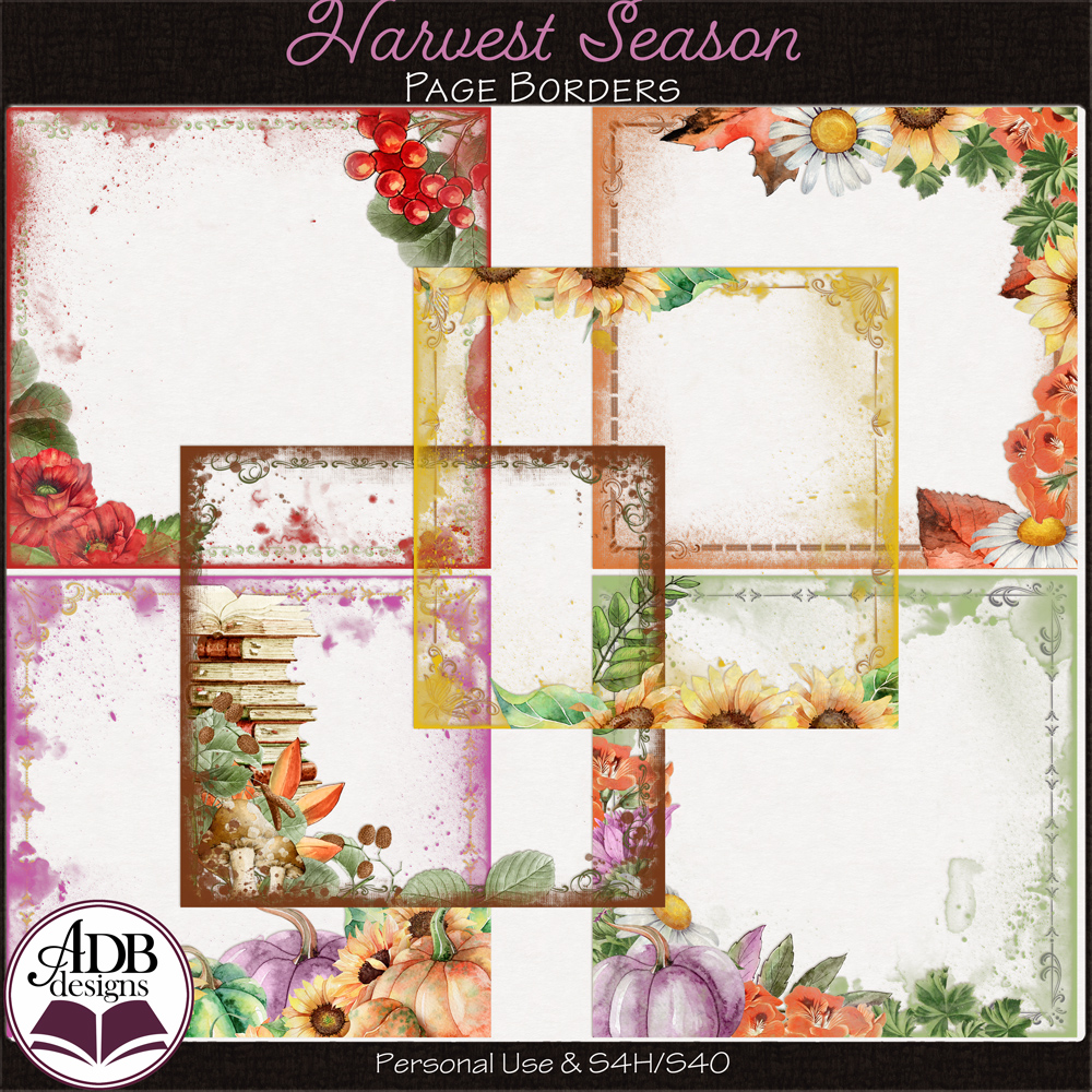 Harvest Season Page Borders