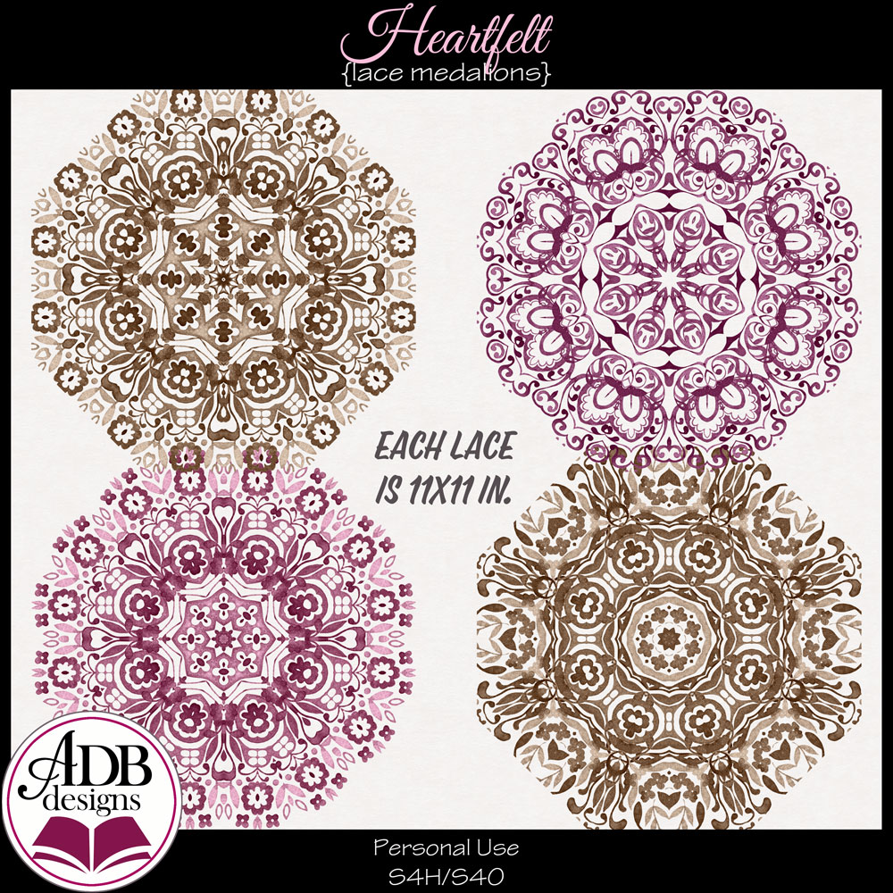 Heartfelt Lace Medallions by ADB Designs