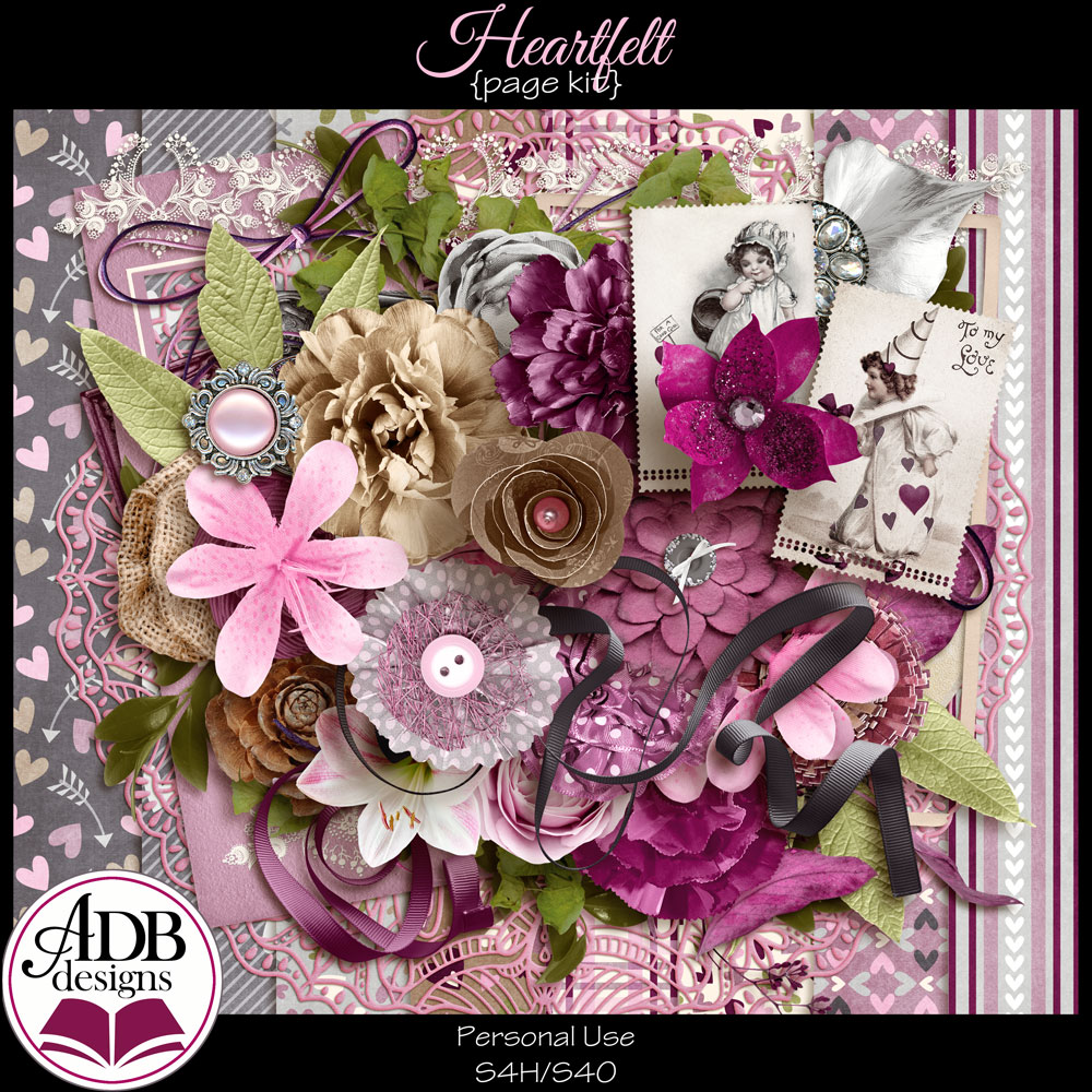 Heartfelt Page Kit by ADB Designs