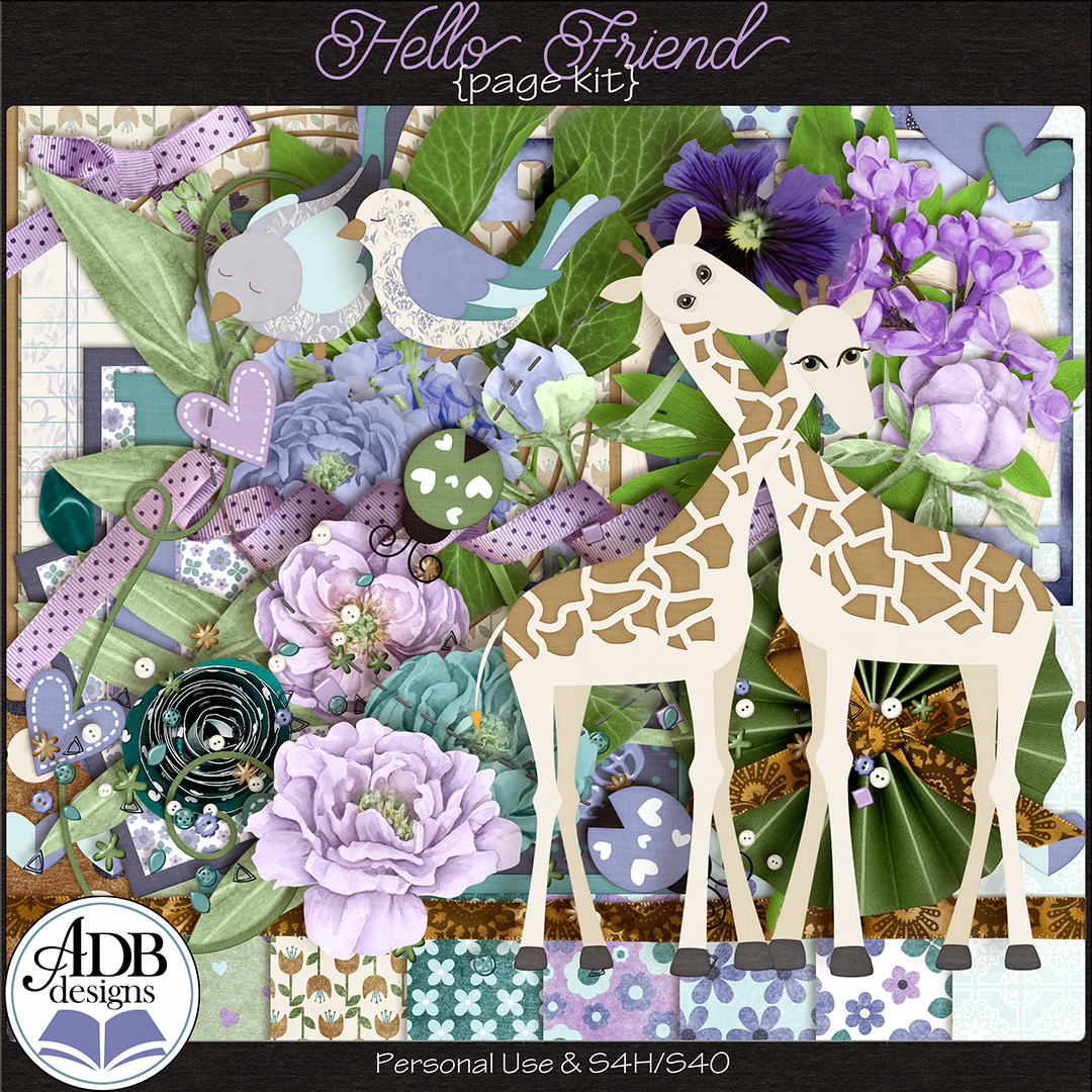 Hello Friend Page Kit by ADB Designs