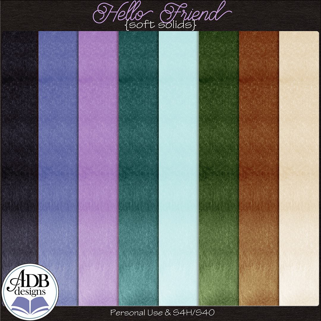 Hello Friend Solid Papers by ADB Designs