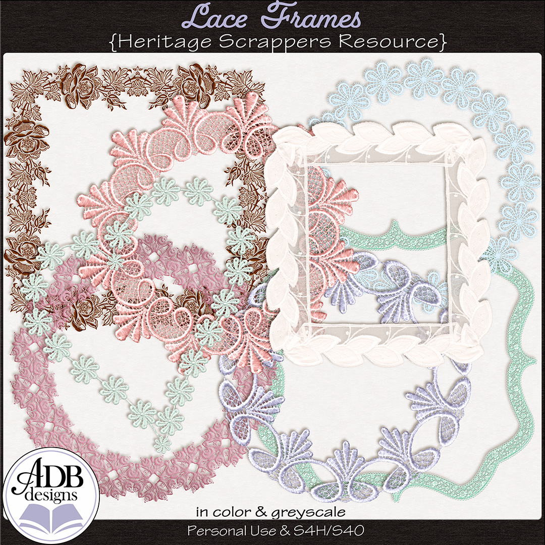 Heritage Resource Lace Frames by ADB Designs