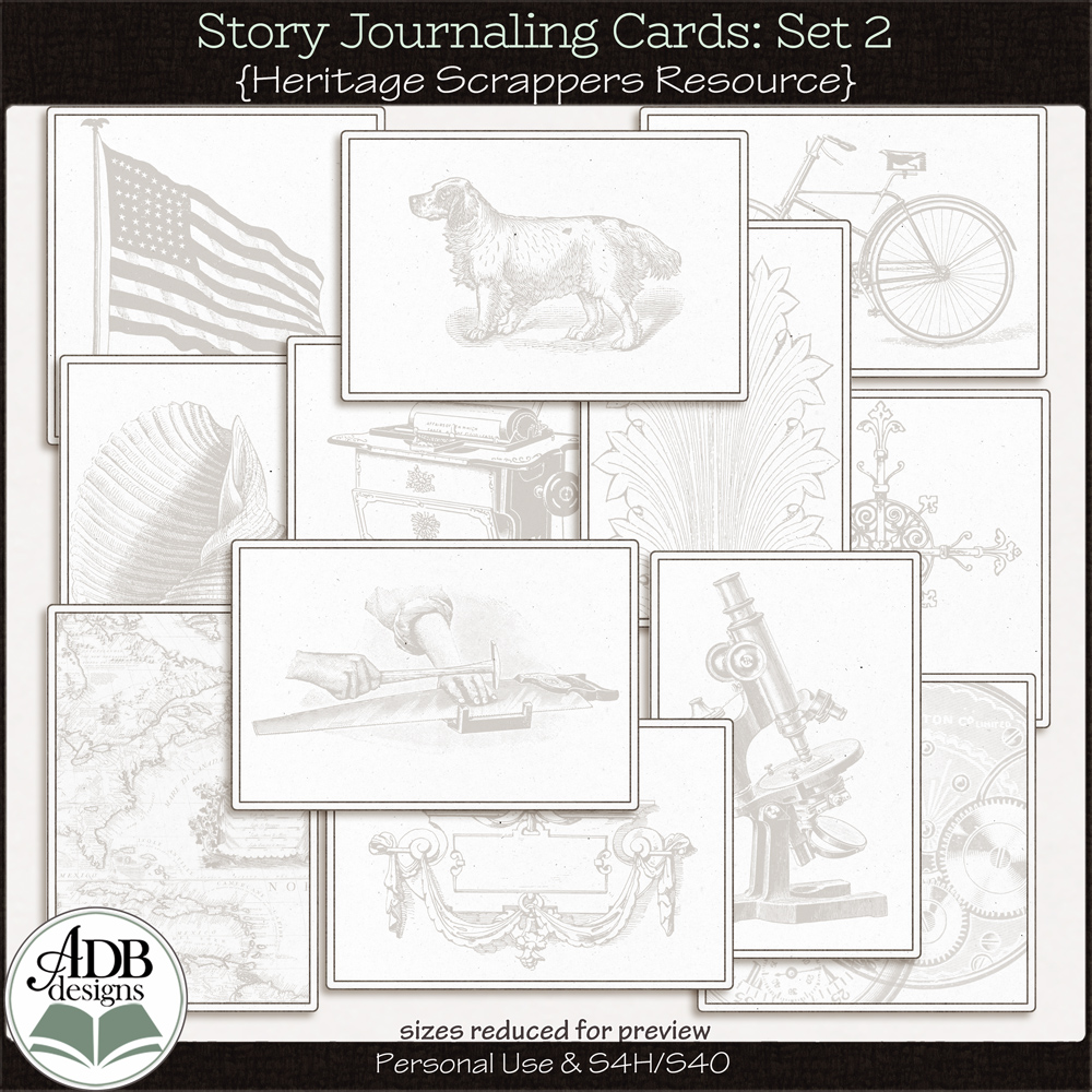 Heritage Resource Story Journaling Cards Set 02 by ADB Designs