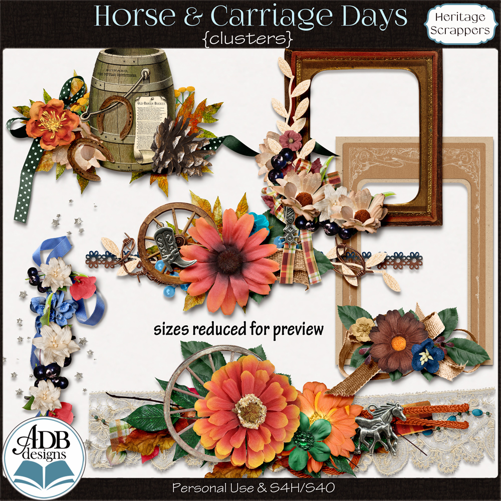 Horse & Carriage Days Clusters by ADB Designs