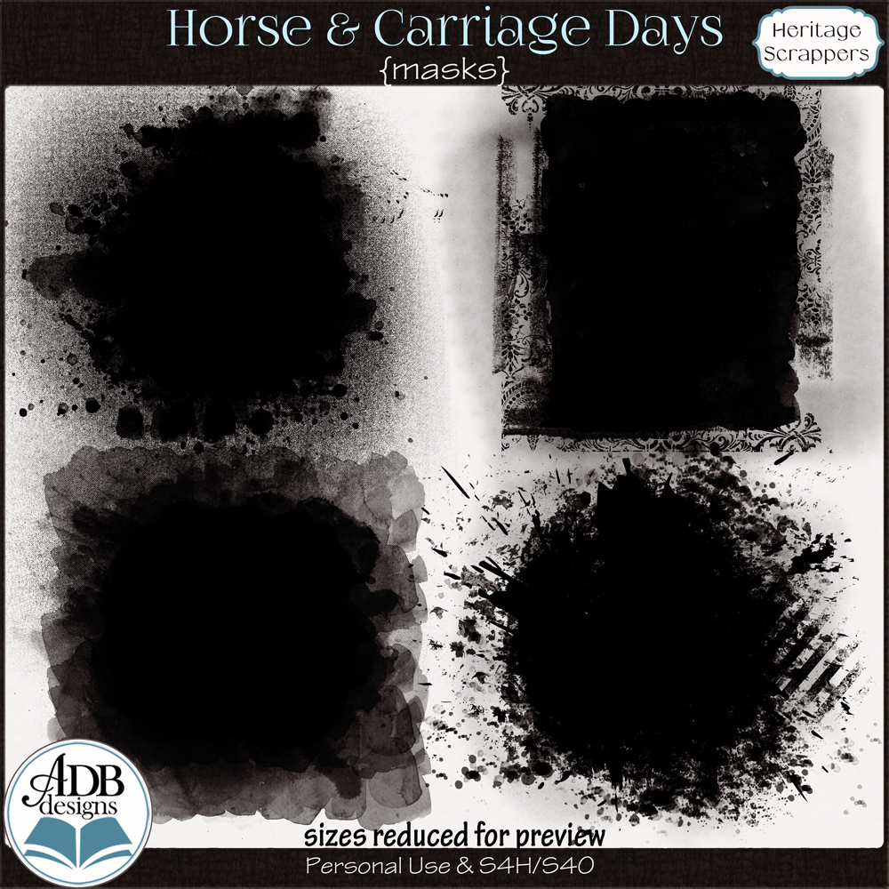 Horse & Carriage Days Masks by ADB Designs