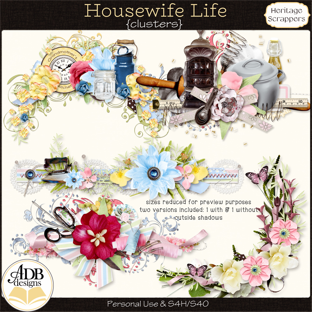 Housewife Life Clusters by ADB Designs