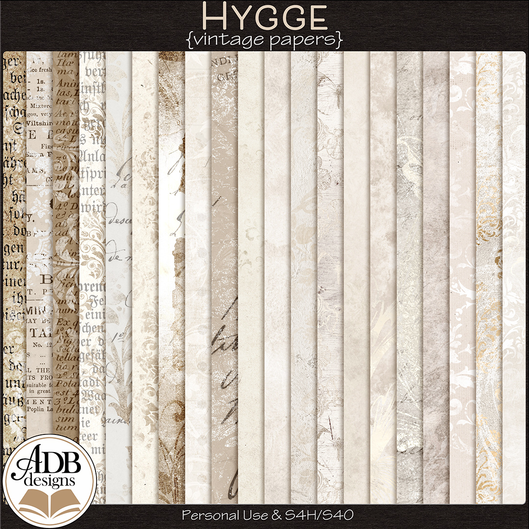 Hygge Vintage Papers by ADB Designs