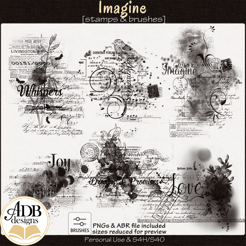 Imagine Stamps and Brushes by ADB Designs