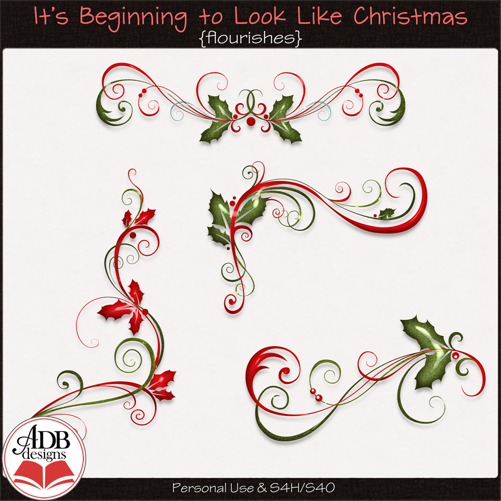 It's Beginning ... Christmas Flourishes by ADB Designs