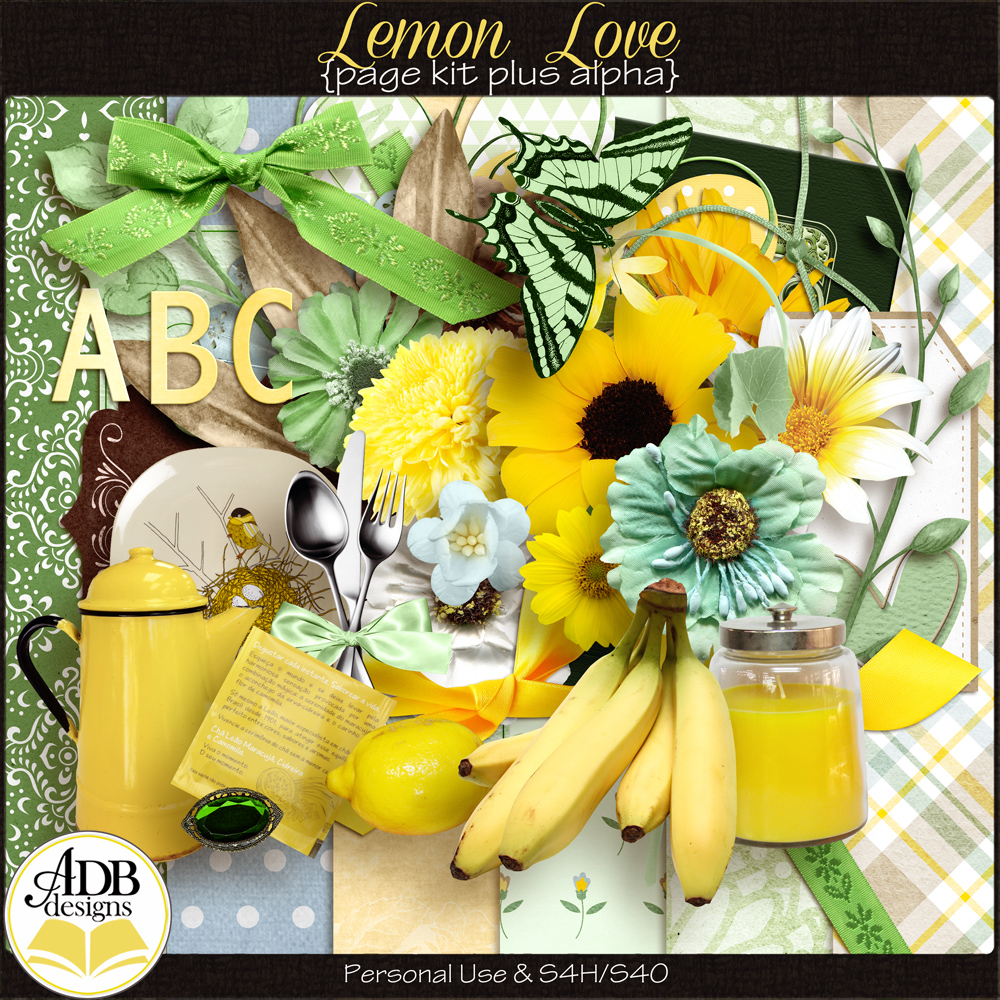 Lemon Love Page Kit by ADB Designs