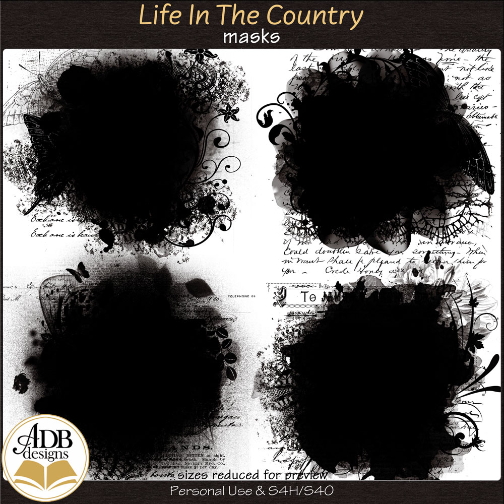 Life In The Country Masks by ADB Designs