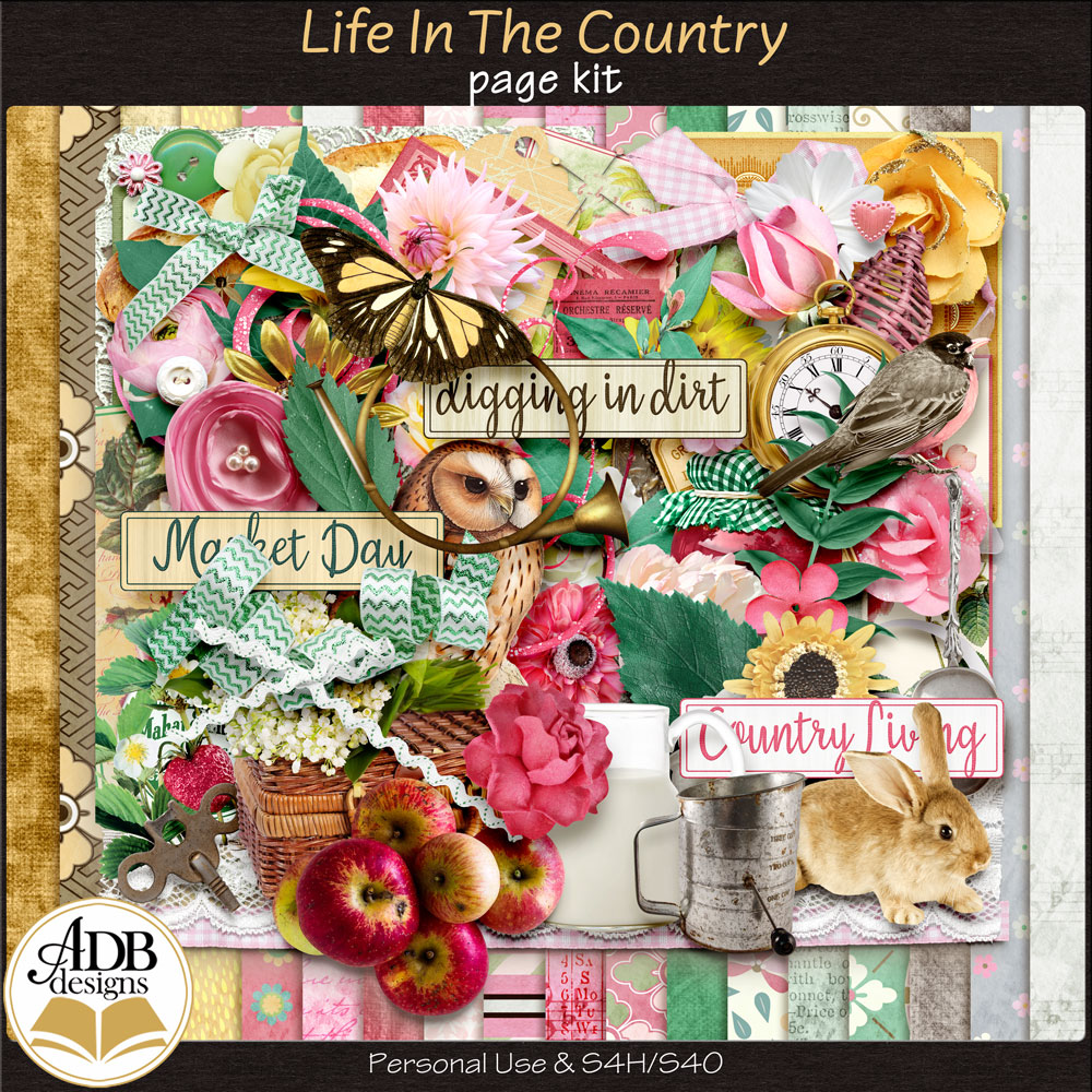 Life In The Country Page Kit by ADB Designs