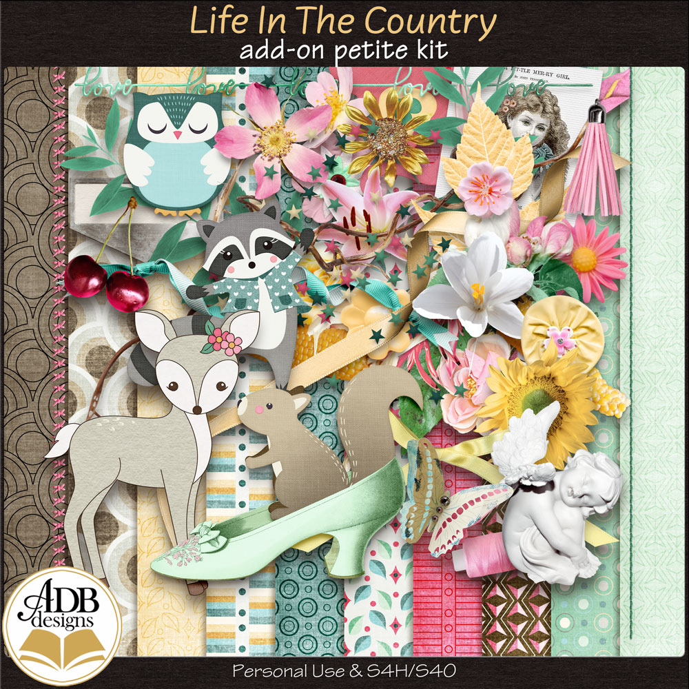 Life In The Country Add-on Page Kit by ADB Designs