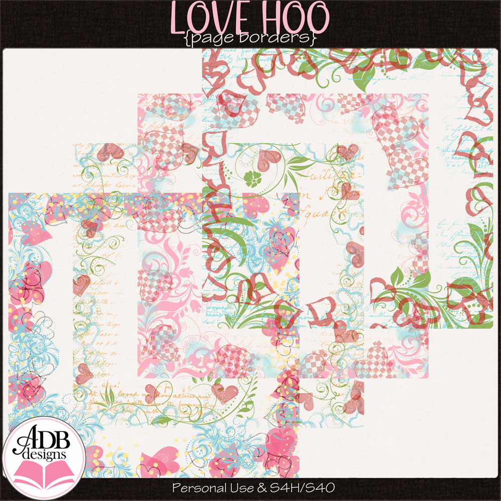 Love Hoo Page Borders by ADB Designs