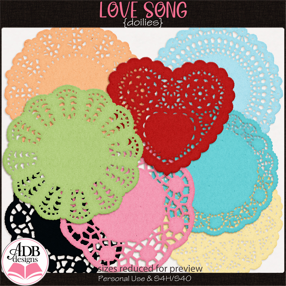 Love Song Doilies by ADB Designs