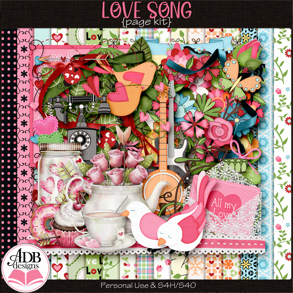 Love Song Page Kit by ADB Designs