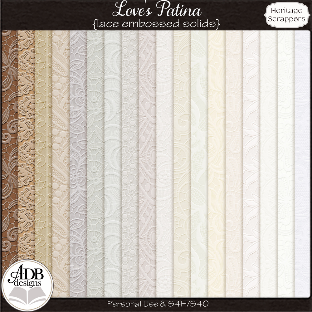 Love's Patina Lace Embossed Solids by ADB Designs