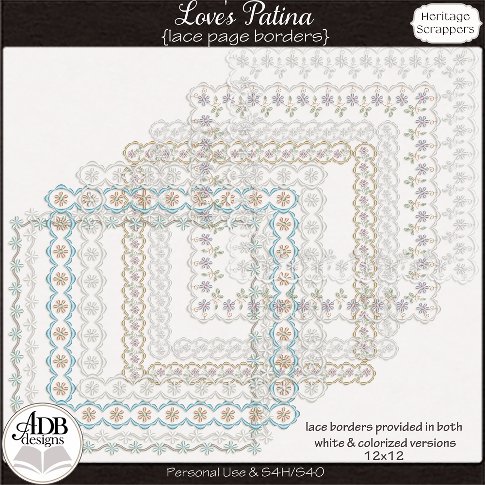 Love's Patina Page Borders by ADB Designs