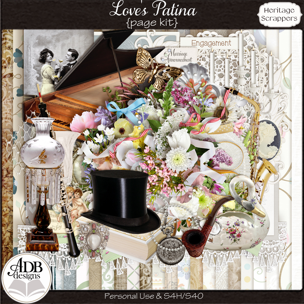 Love's Patina Page Kit by ADB Designs