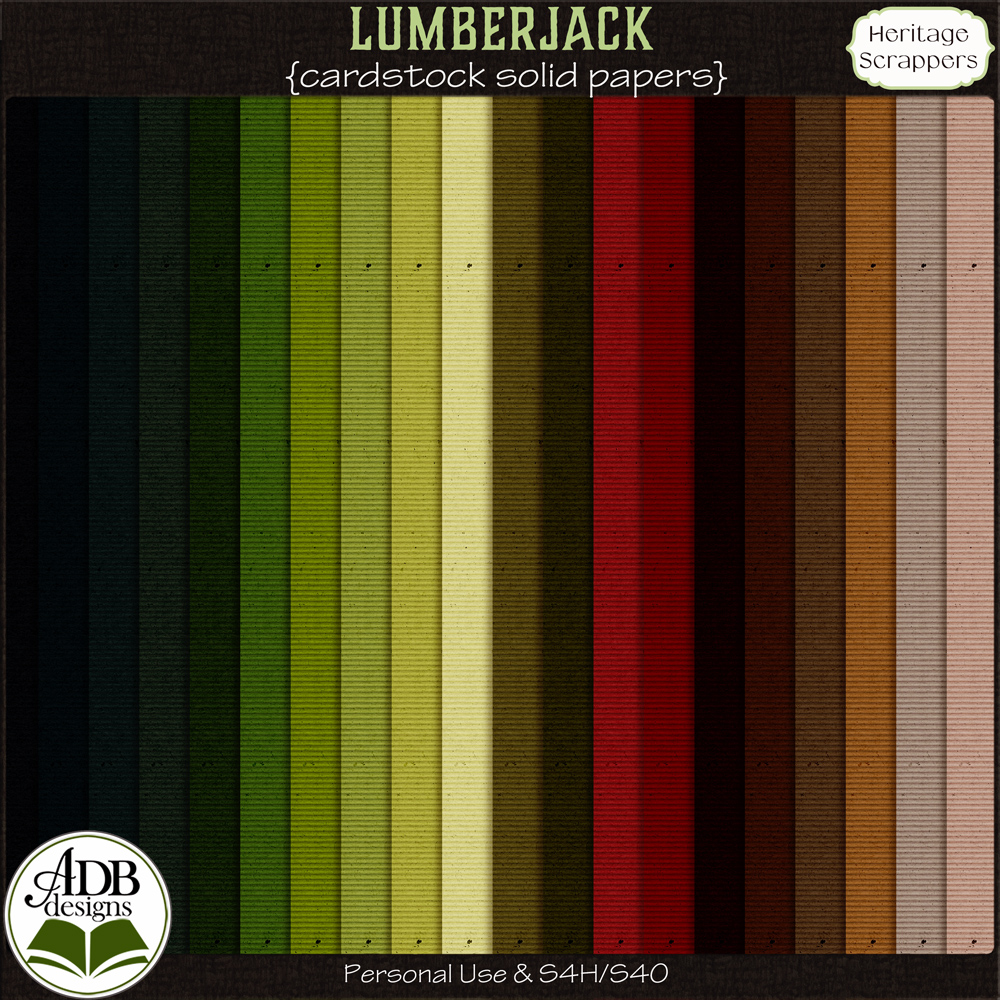 Lumberjack Solid Papers by ADB Designs