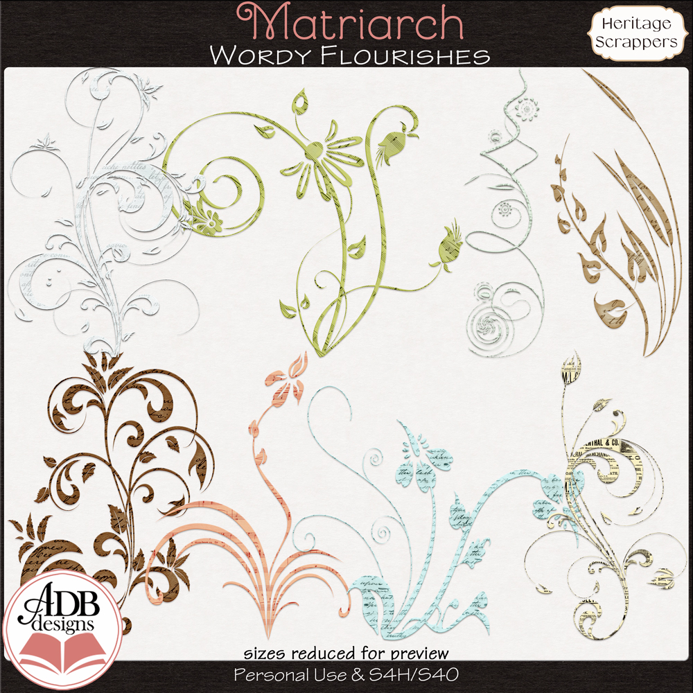 Matriarch Wordy Flourishes by ADB Designs