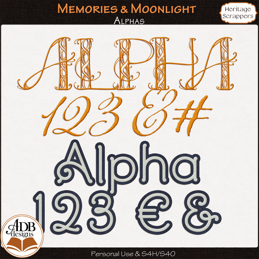 Memories & Moonlight Alphas by ADB Designs