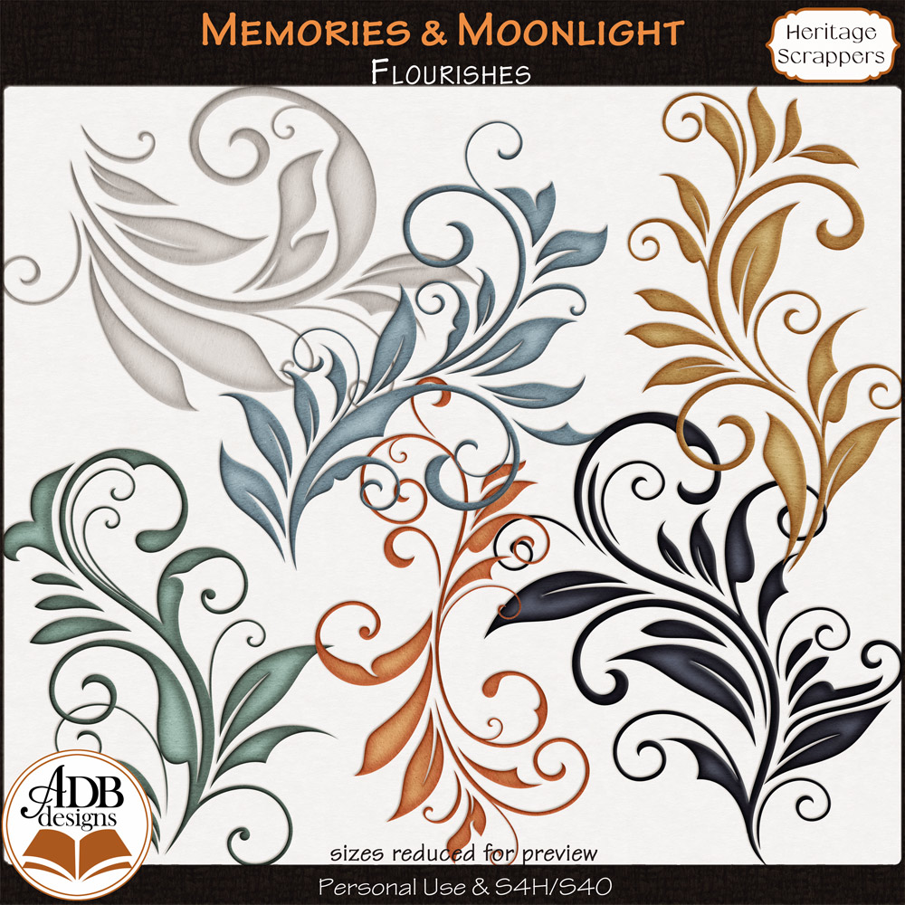 Memories & Moonlight Flourishes by ADB Designs