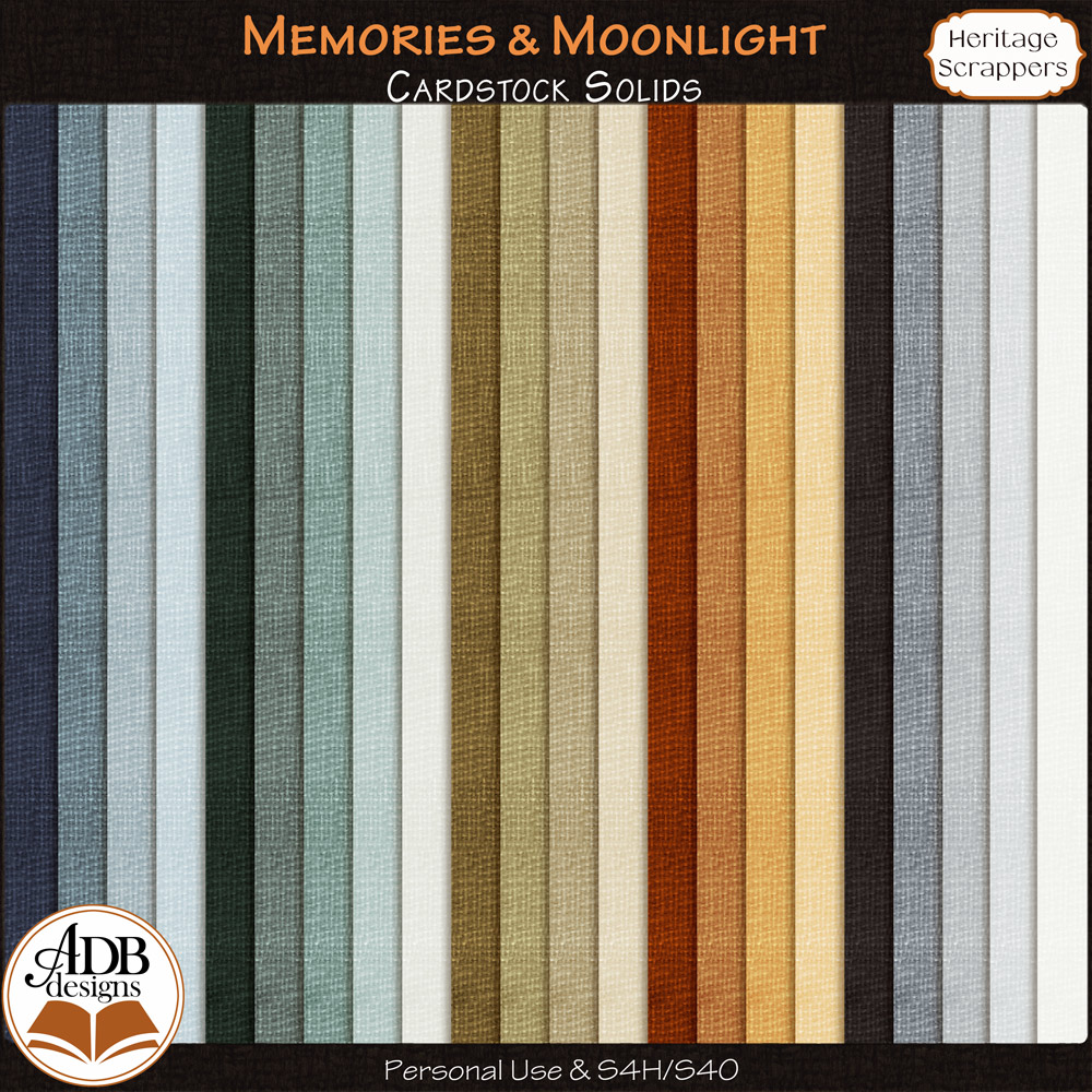 Memories & Moonlight Cardstock Solid Papers by ADB Designs