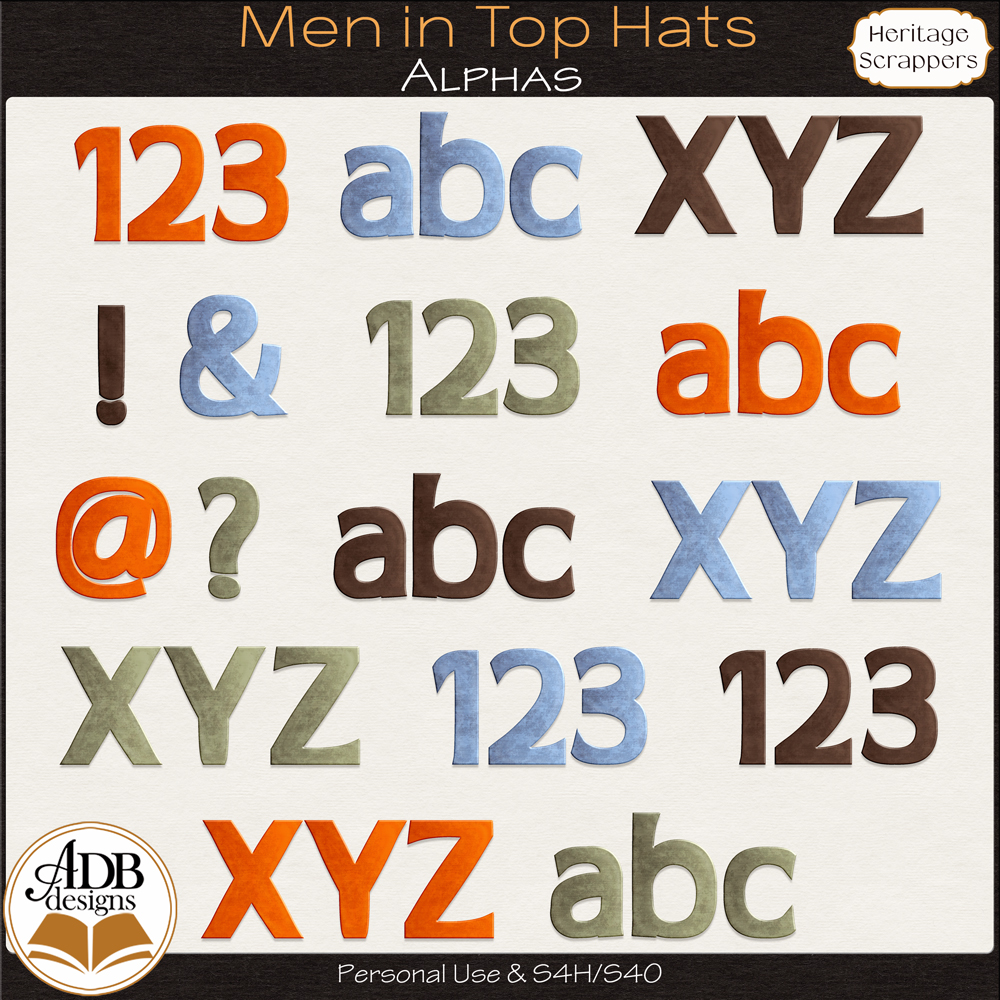 Men in Top Hats Alphas by ADB Designs