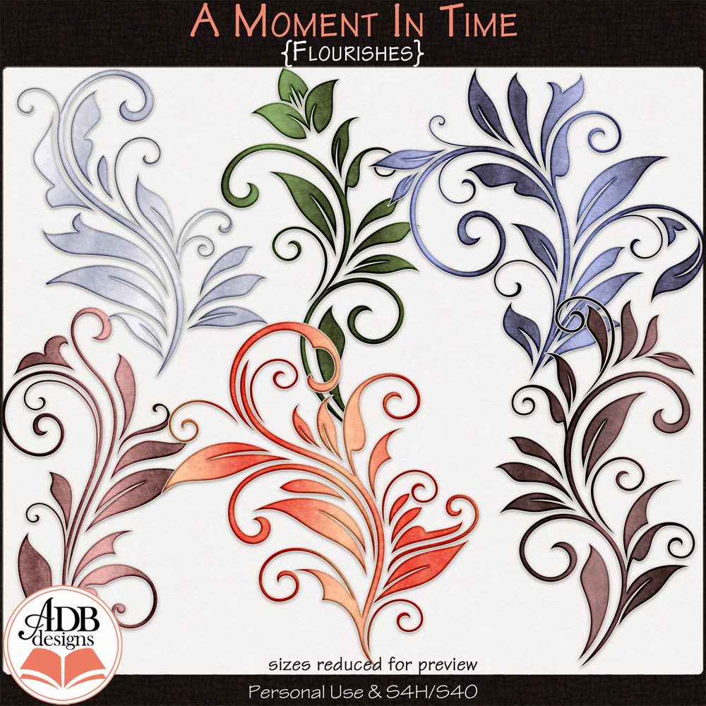 A Moment In Time Flourishes by ADB Designs