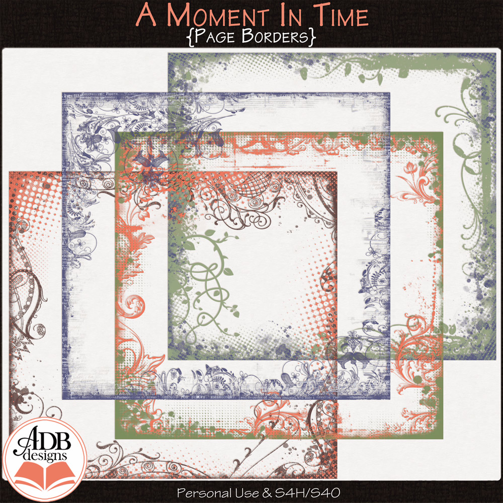 A Moment In Time Page Borders by ADB Designs