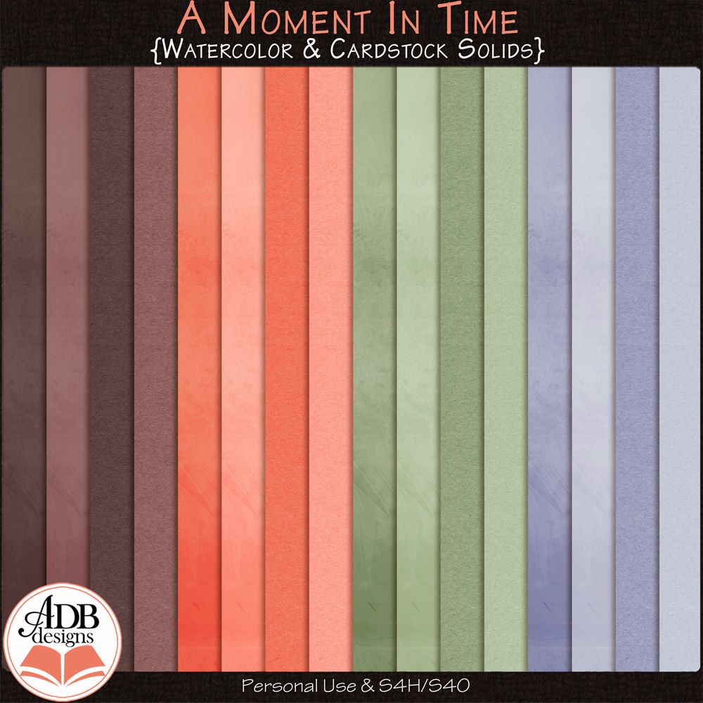 A Moment In Time Solid Papers by ADB Designs