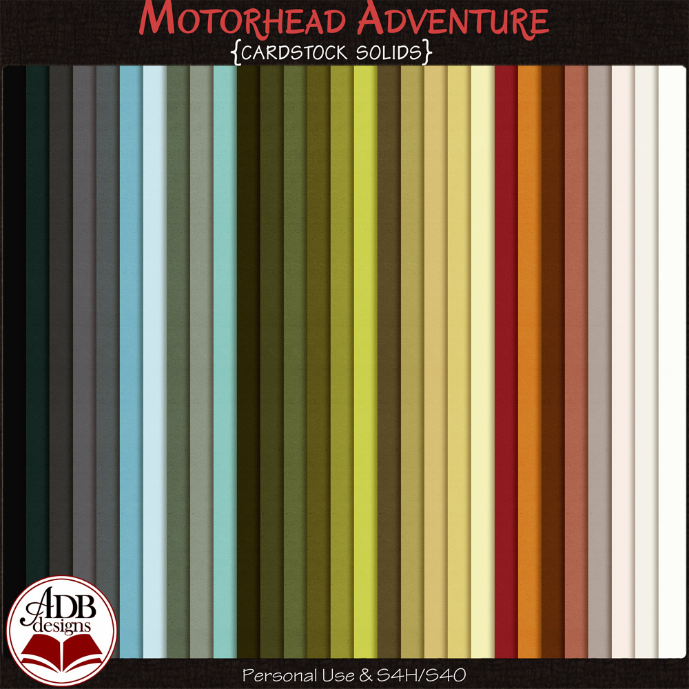 A Motorhead Adventure Cardstock Papers by ADB Designs