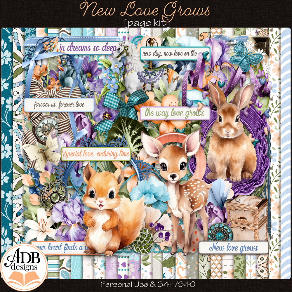 New Love Grows Page Kit by ADB Designs