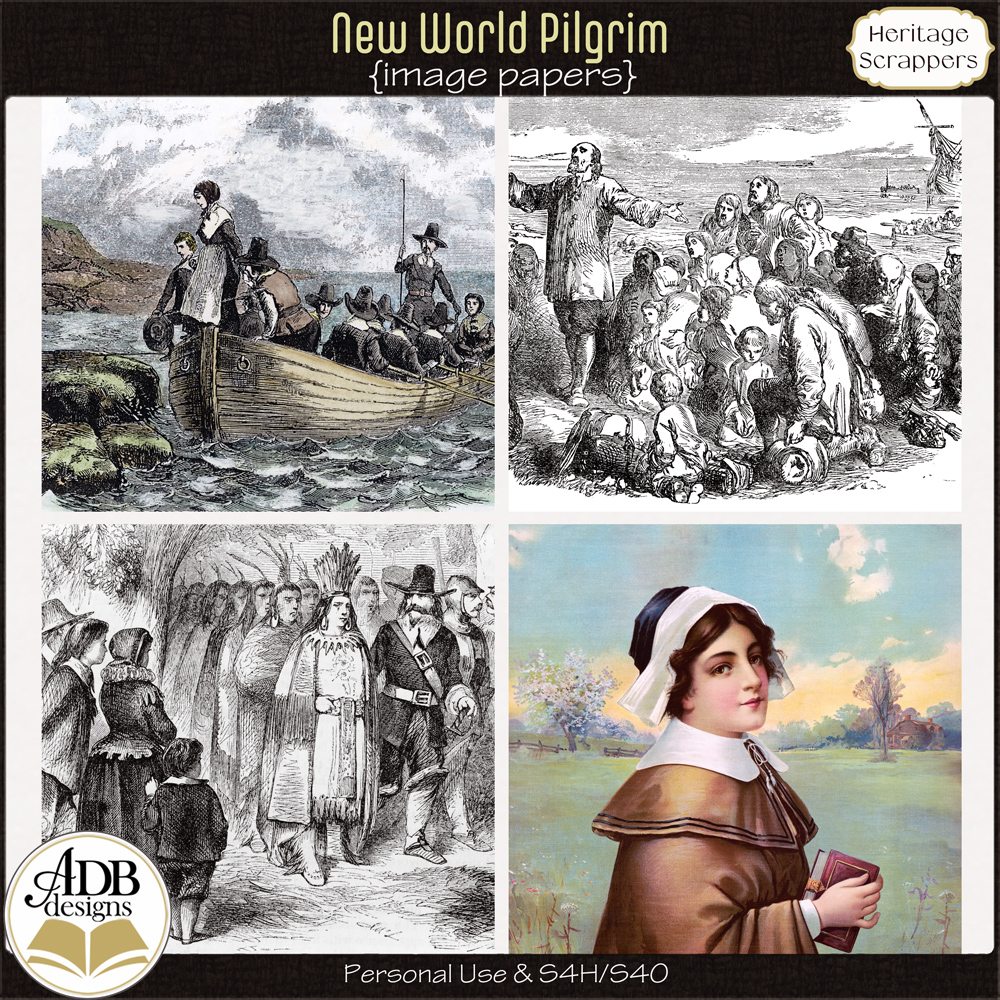 New World Pilgrim Specialty Papers by ADB Designs