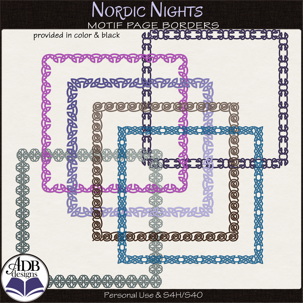 Nordic Nights Page Borders by ADB Designs