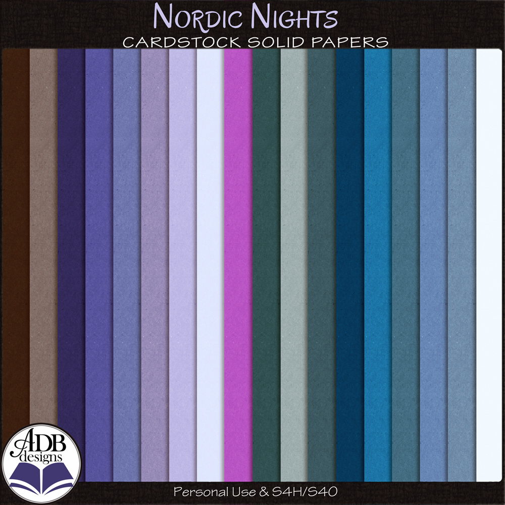 Nordic Nights Solid Papers by ADB Designs