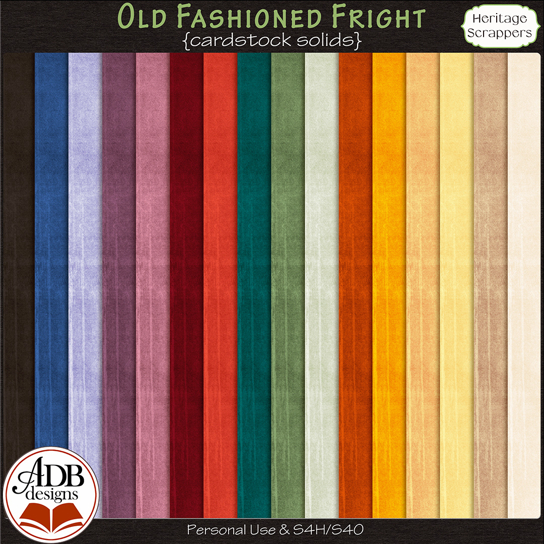 Old Fashioned Fright Heritage Cardstock Solids by ADB Designs