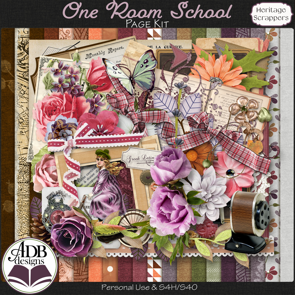 One Room School Page Kit by ADB Designs