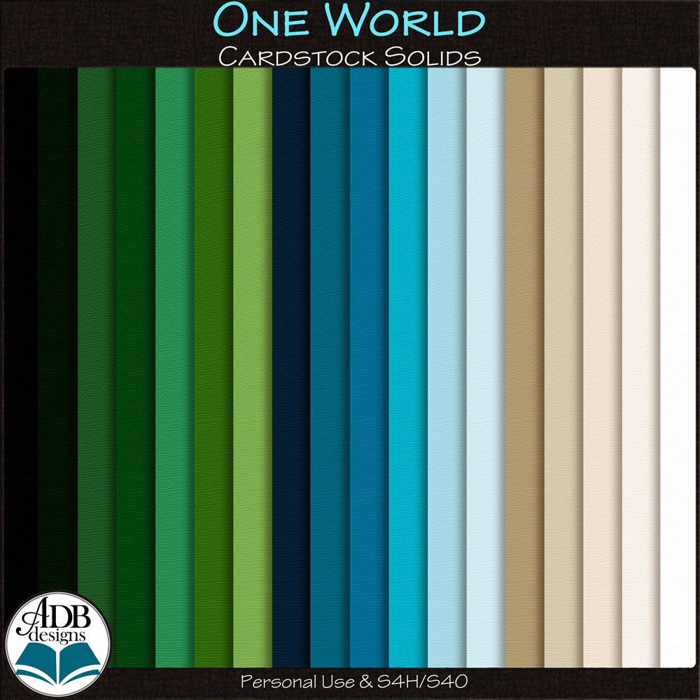 One World Solid Papers by ADB Designs